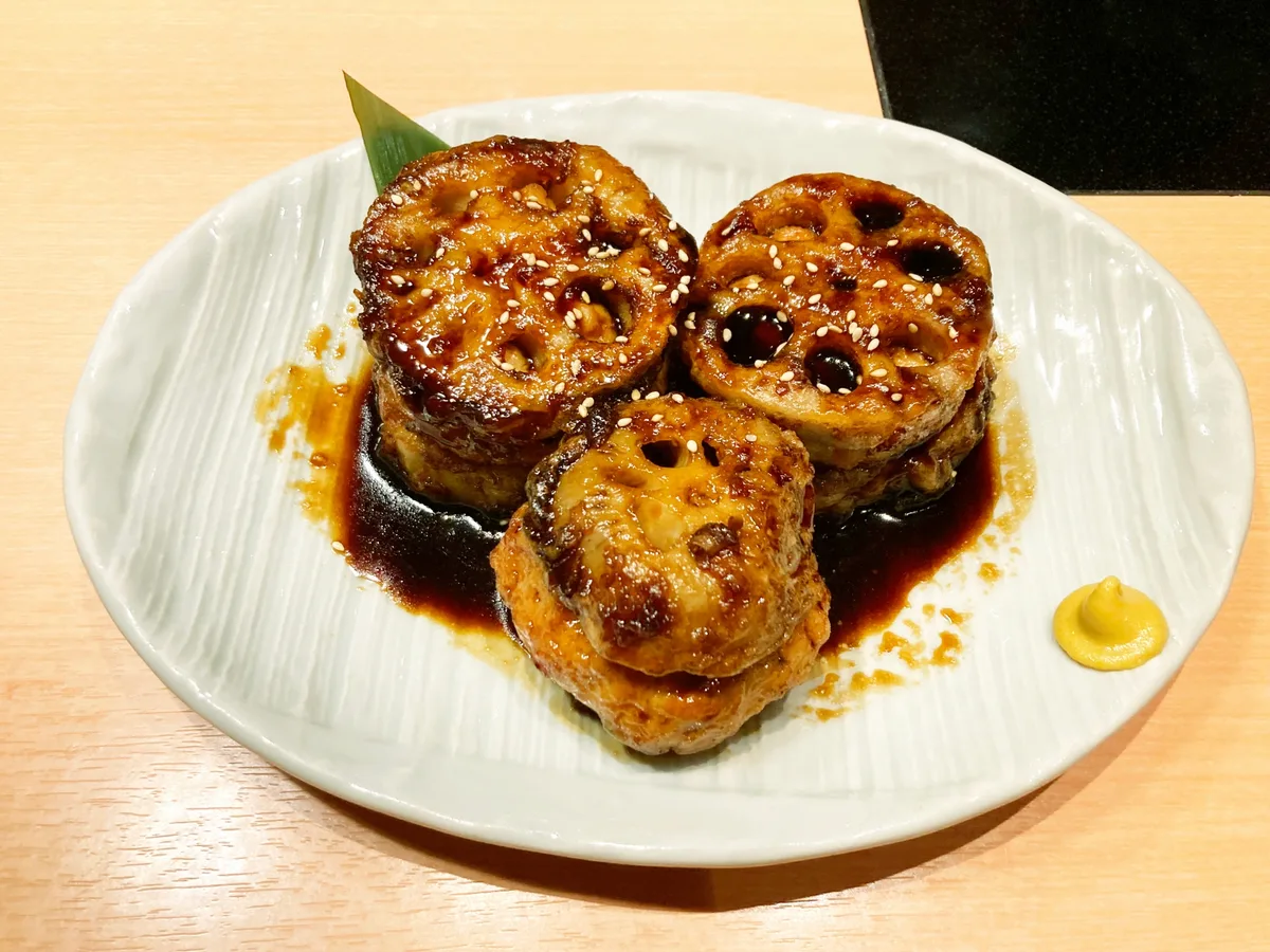 レンコンのはさみ揚げの料理写真